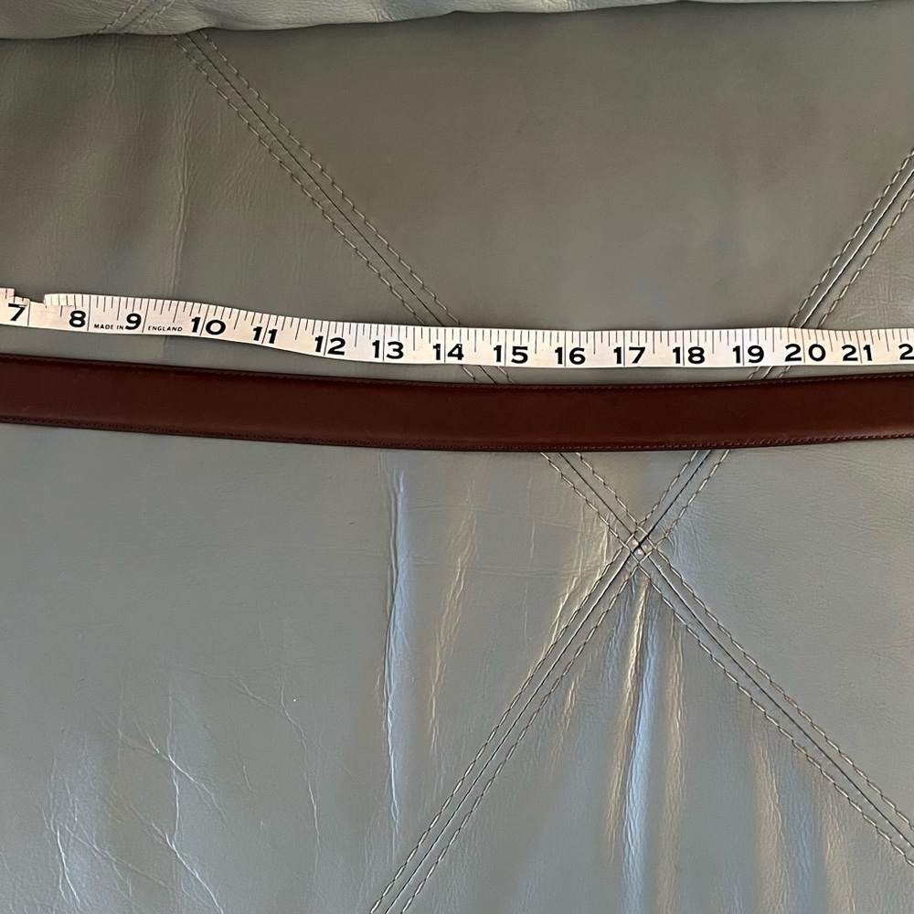 Vintage FOSSIL Genuine Leather BROWN Belt W/ Silver BUCKLE Medium (M) 29-33” - Picture 10 of 17